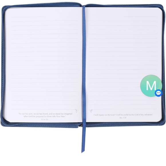 Elegant Blue and Gold Floral Journal - Picture 4 of 4